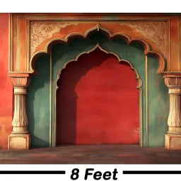 backdropon Doorway Arch Photography Design Printed Fabric Backdrop (5Ft Height & 8Ft width) image 3