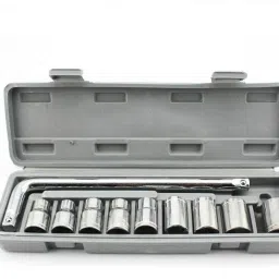 shopzia 10 pcs 1/2 Socket Wrench Spanner Set Automobile Repair Tool Box Precision Sleeve Wrench high Quality Socket Set image 2
