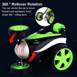 nishchal RC Stunt Car Vehicle 360° Rotating Rolling Radio Control Multicolor30 image 2