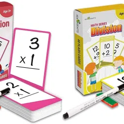 Keakrafts Write & Wipe Activity Double Sided Flash Cards Multiplication+Division-25