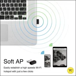 Bkc USB WiFi Receiver Upto 150 Mbps Wireless Network Card Adapter WiFi Dongle USB Adapter image 3