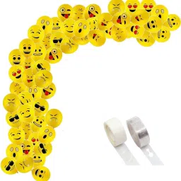 Printed Balloon Printed Face Expression Latex Rubber Balloon 50 Pcs Yellow Emoji Balloon Balloon-14