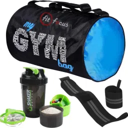 20 L Gym Duffel Bag - Duffel Bag for Men and Women with Protein Shaker Bottle with wrist Band - Green-image-45