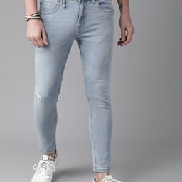 Roadster Men Blue Super Skinny Fit Mid-Rise Mildly Distressed Stretchable Jeans-image-75