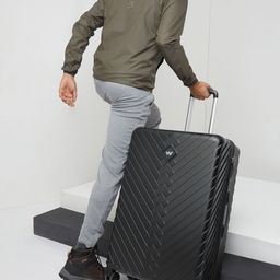 Wildcraft Citron Textured Hard  Sided Large Trolley Suitcase-44