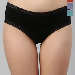 Enamor Pack Of 4 Lacey Modal Antimicrobial And Stain Release Finish Hipster Panty Mh20-image-30