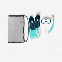 subea Kids Snorkelling Mask Snorkel Fins Set SNK 500 Turquoise-picture-23