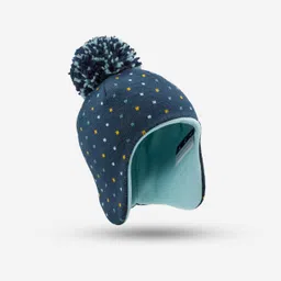 wedze Baby Peruvian ski/sledge hat - SIMPLE WARM navy blue and turquoise-picture-7
