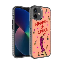 DailyObjects Orange & Red Printed iPhone 12 Back Case image 1