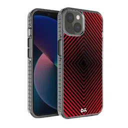 DailyObjects Black & Red Rhombus Red Stride iPhone 13 Back Case image 1
