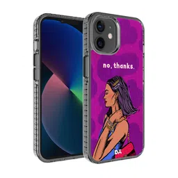 DailyObjects Purple & Brown No thanks Printed iPhone 12 Phone Case-18