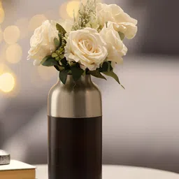 Decor de Maison Brown & Grey Wooden Flower Vase-image-49