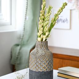 MARKET99 Grey Ceramic Flower Vase-12