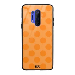 DailyObjects Orange & Black Polka OnePlus 8 Pro Glass Mobile Case-47