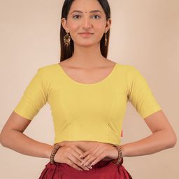 Bindigasm's Advi Self Design Texture Cotton Stretchable Blouse-picture-32