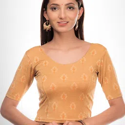 Bindigasm's Advi Woven Design Jacquard Stretchable Blouse-50