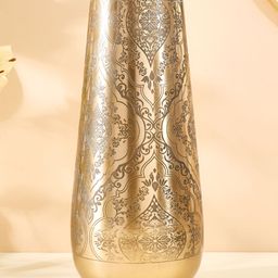 Home Centre Austin Beige Embossed Vase-image-11