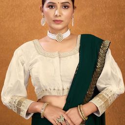 KALINI Embroidered PaddedSaree Blouse-30
