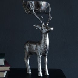 Folkstorys Silver-Toned Metal Deer Sculpture Table Vase-image-44