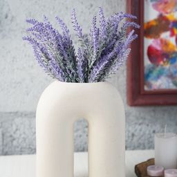 Folkstorys White Solid Sculptural Ivory Ceramic Vase-image-18