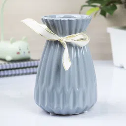 MARKET99 Grey Textured Ceramic Vase-17
