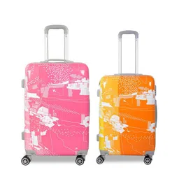Polo Class Unisex Set Of 2 Printed Hard Sided Trolley Suitcase-4