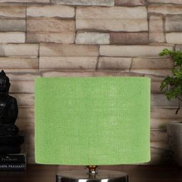 Devansh Green Textured Steel Table Lamp With Jute Shade-0