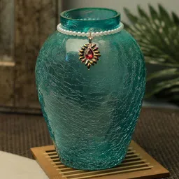 Homesake Turquoise Blue Crackle Planters-image-16