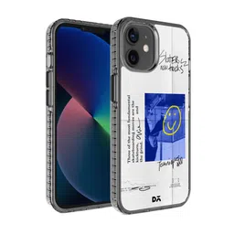 DailyObjects White & Blue Printed iPhone 12 Mini Back Case image 1