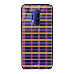 DailyObjects Navy Blue & Pink Multi pipes OnePlus 8 Pro Glass Case-image-9