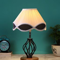 Devansh Black & Off-White Solid Table Lamps-2