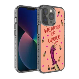 DailyObjects Pink & Red Weapon of Choice iPhone 13 Pro Back Case image 1