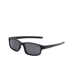 KOSCH ELEMENTE Men Grey Lens & Black Rectangle Sunglasses with Polarised Lens image 2