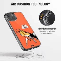 DailyObjects Orange & White Not Today iPhone 13 Back Case image 4