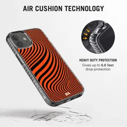 DailyObjects Red & Black Printed iPhone 12 Phone Case image 3