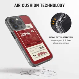 DailyObjects Red & White Jaipur City Tag iPhone 13 Pro Back Case image 3