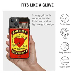 DailyObjects Red & Yellow Printed iPhone 13 Back Case image 4