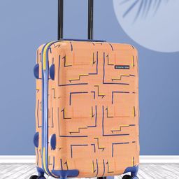 Nasher Miles Denver Printed Hard Sided Cabin Trolley Suitcase 45.0L-0
