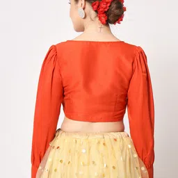 studio rasa Square Neck Button Down Saree Blouse image 5