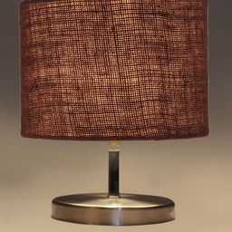 Devansh Brown Textured Steel Table Lamp With Jute Shade image 4