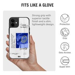 DailyObjects White & Blue Printed iPhone 12 Mini Back Case image 4