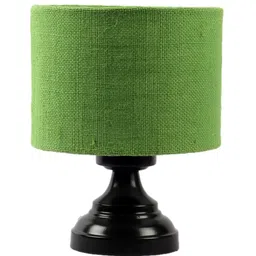Devansh Green & Brown Jute Table Lamp With Shade image 2