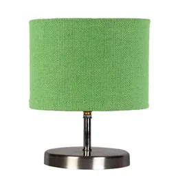 Devansh Green Textured Steel Table Lamp With Jute Shade image 4