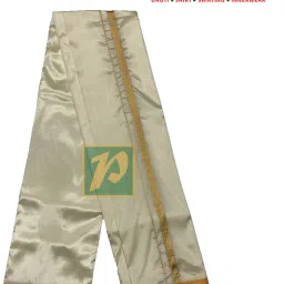 Prakasam Cotton Mens Silk look Asha Pattu 8 Yard (8 Mulam) 3.60 mtrs Double layer Solid Men Dhoti-image-39