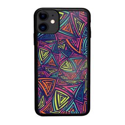 macmerise Neon Angles Printed iPhone 11 Phone Bumper Case Cover-31