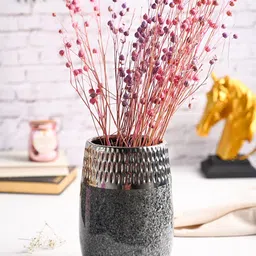 MARKET99 Grey Textured Ceramic Vase-25