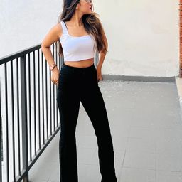 ONLY Black Bootcut High-Rise Jeans-image-59