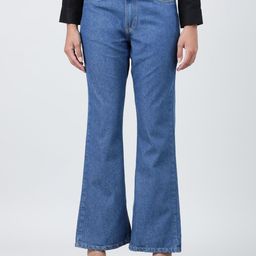Bene Kleed Women Pure Cotton High-Rise Bootcut Jeans-image-56