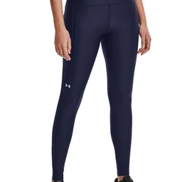 UNDER ARMOUR Women Navy Blue Heat Gear High-Rise No-Slip Waistband Full-Length Tights-picture-43