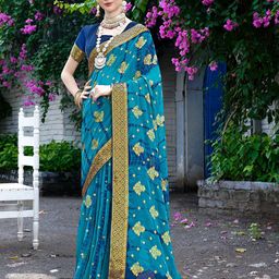 anouk rustic Anouk Ethnic Motifs Woven Design Zari Art Silk Saree-picture-8